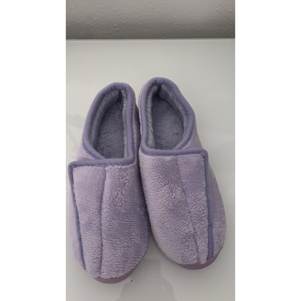 Git-up Womens Memory Foam Slippers Adjustable Closure Purple House Shoes Size‎ 8